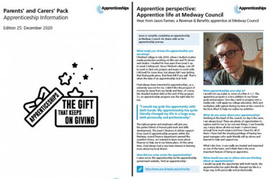 Amazing Apprenticeships: December Parents’ & Carer Pack
