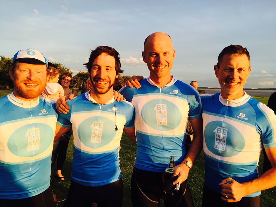 Team Be One Percent Complete Lands End to Liverpool Bike Ride