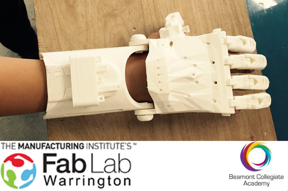 Beamont Collegiate Academy on BBC News: The gift of a 3D printed limb for local boy!