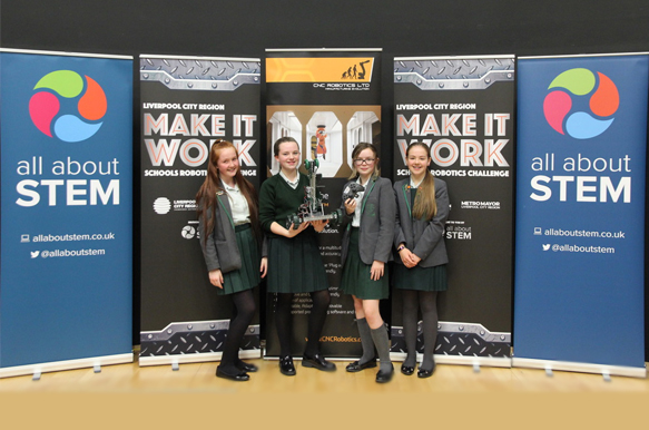 Liverpool City Region Make It Work Robotics Challenge: Sefton Heat – Greenbank High School WIN!