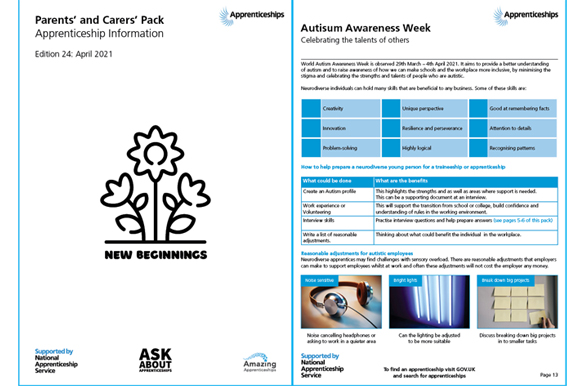 Amazing Apprenticeships: April Parent Pack