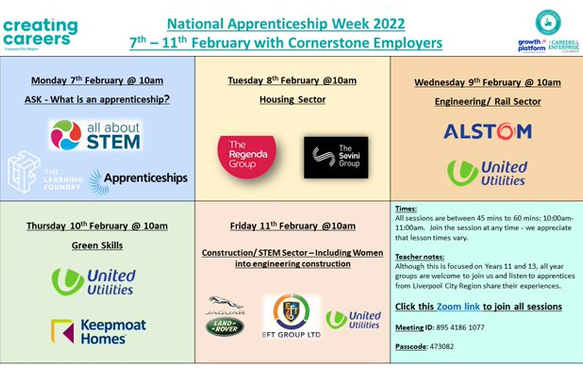 LCR Careers Hub: National Apprenticeship Week